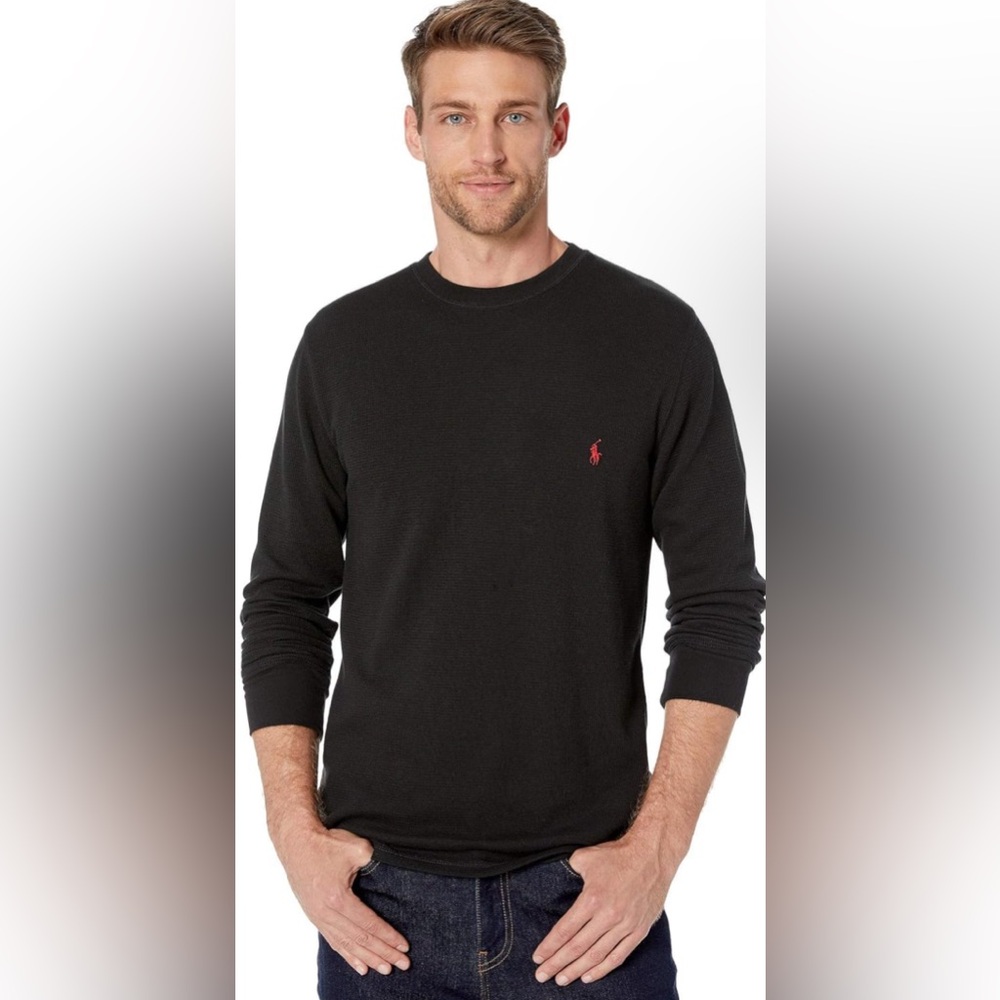 POLO RALPH LAUREN WAFFLE LONG SLEEVE CREW NECK- 2XL